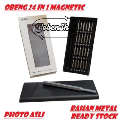 Paket Drei Kunci Obeng 24 IN 1 Alat Service HP Ponsel Laptop Serbaguna 1 Set