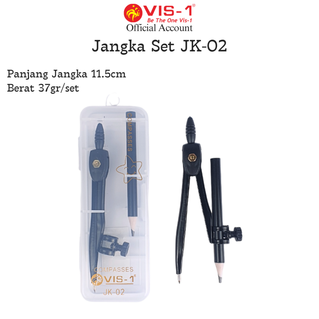 

VIS-1 Jangka Besi Mechanical / Jangka Sekolah Besi Murah JK-02