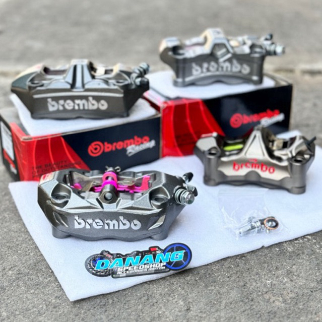Kaliper 4 Piston Monoblok M3 M4 M7 GP4RX + Breket CNC PNP NINJA MEGAPRO TIGER CB150R Old Jupiter MX 