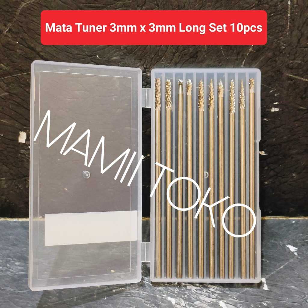 Mata cuner tuner bor cun 3mm x 3mm Long Set 10pcs Panjang 3x3