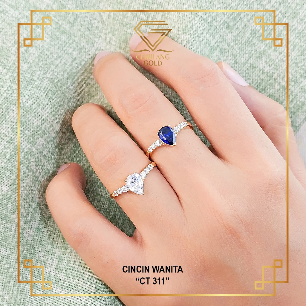 CINCIN EMAS ASLI KADAR 6K (300) MODEL LISTRING FULL MATA CINCIN EMAS MURAH CINCIN EMAS WANITA KOREA 