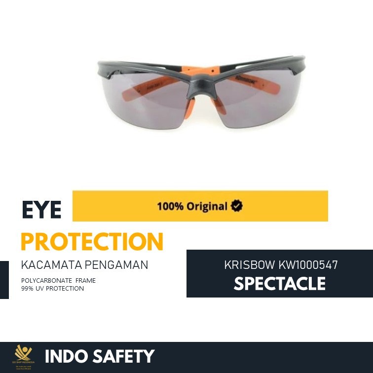 Kacamata Safety Lensa Gelap + Nosepad Original Krisbow