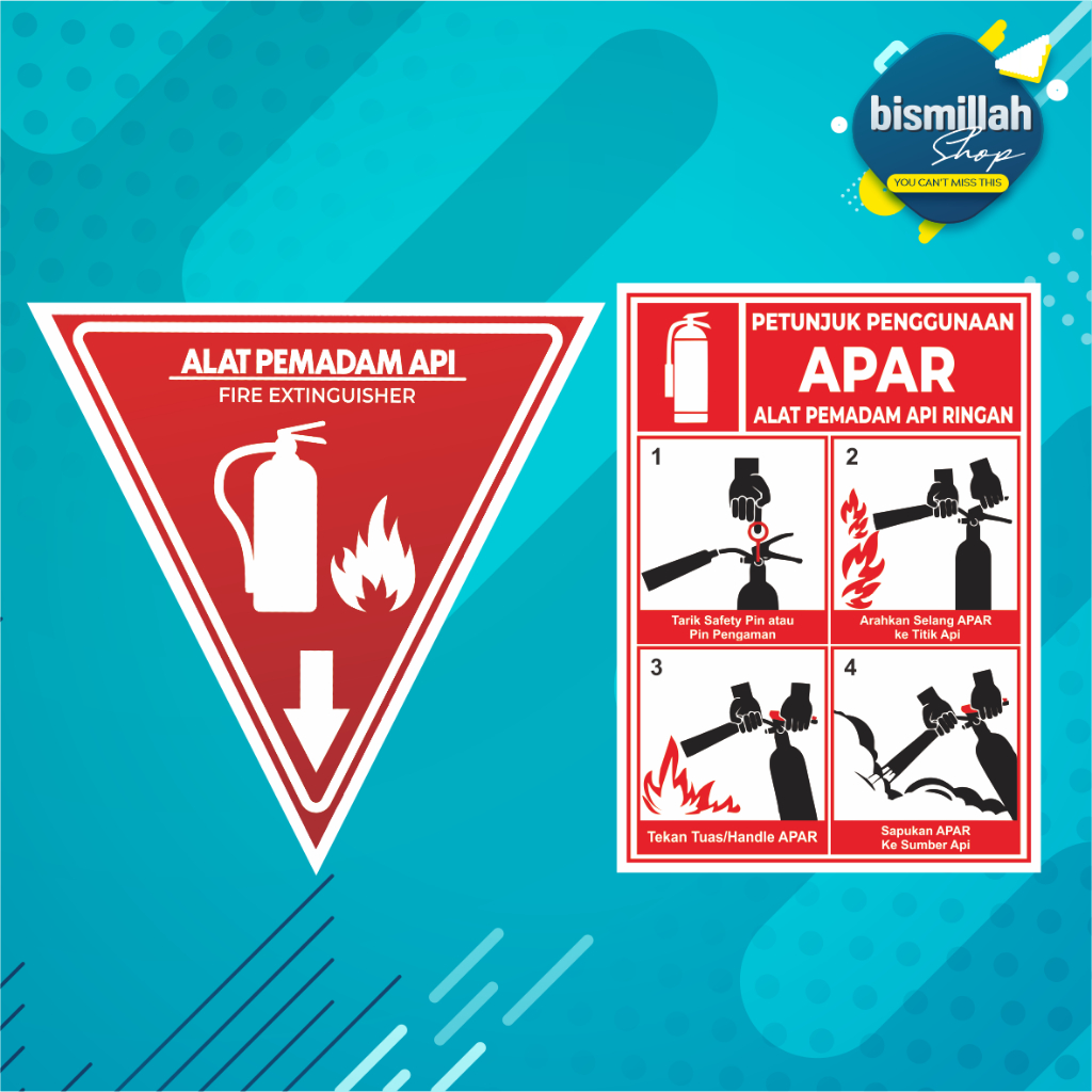 

[min order 3]Stiker APAR & petunjuk penggunaan APAR