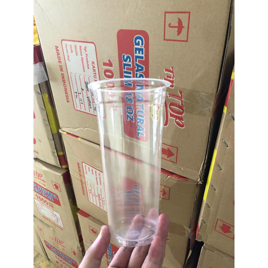 GELAS CUP PLASTIK 22OZ SLIM