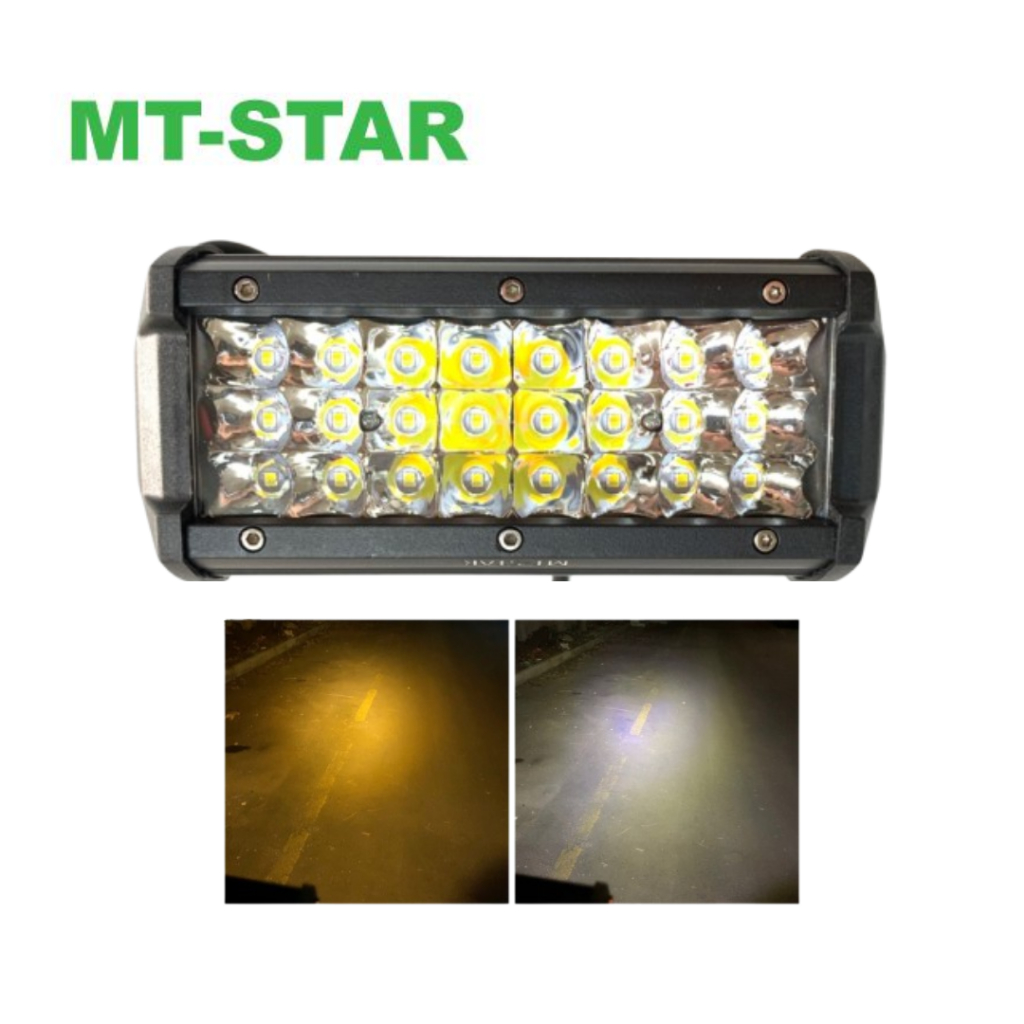【MT STAR】 Lampu Tembak LED 24 Mata 2 Warna Putih & Kuning 5 Mode