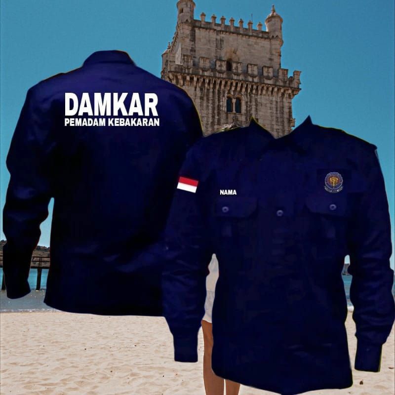 kemeja damkar seragam damkar pdh baju damkar kemeja kerja damkar seragam kerja damkar pakaian dinas 
