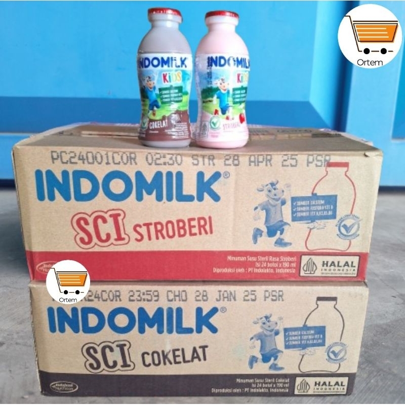 

INDOMILK BOTOL 190 mL 1 DUS | 24 PCS | COKELAT | STROBERI | MELON