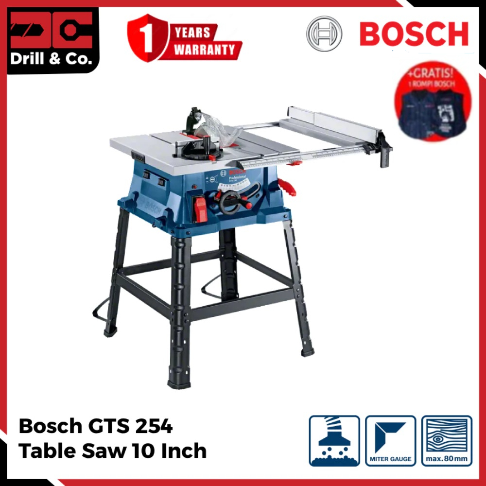 Bosch GTS 254 Professional Table Saw 10 Inch
