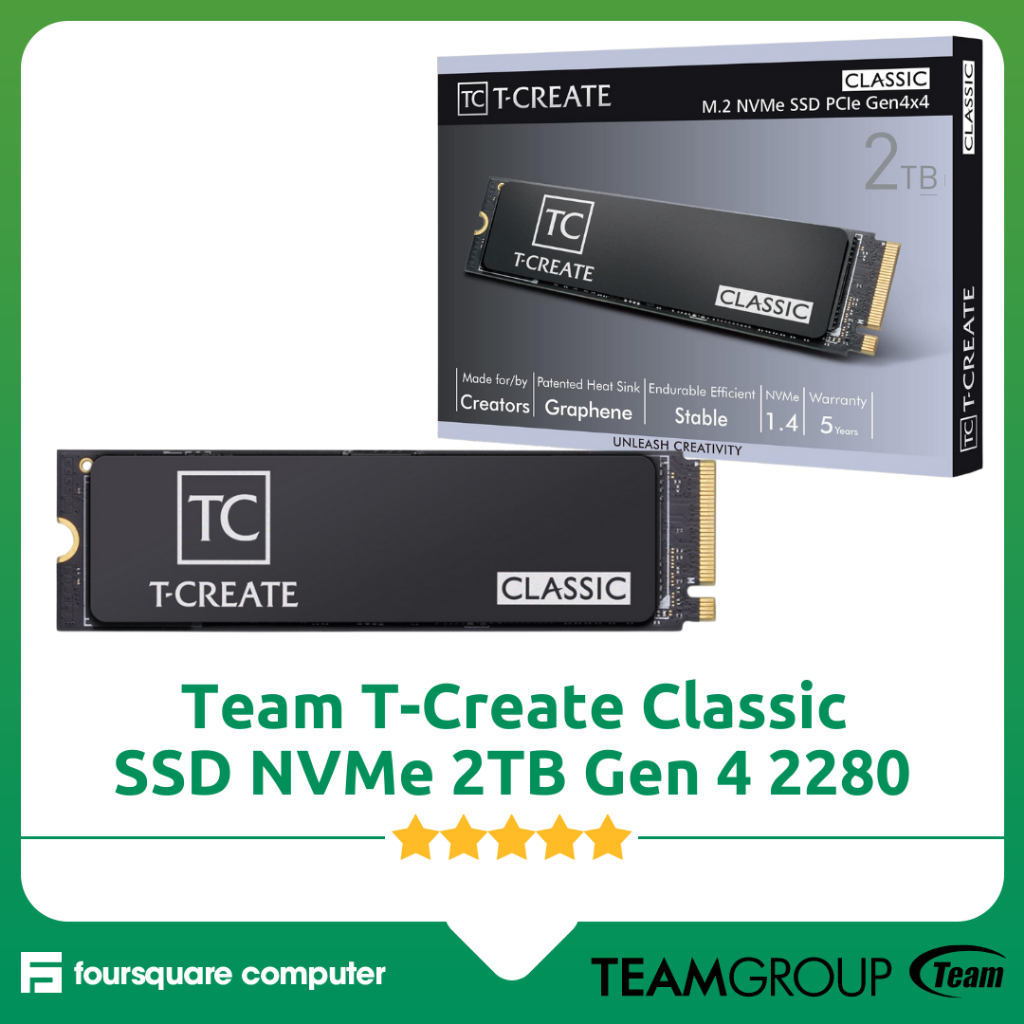 Team T-Create Classic SSD NVMe 2TB Gen 4 M.2 2280