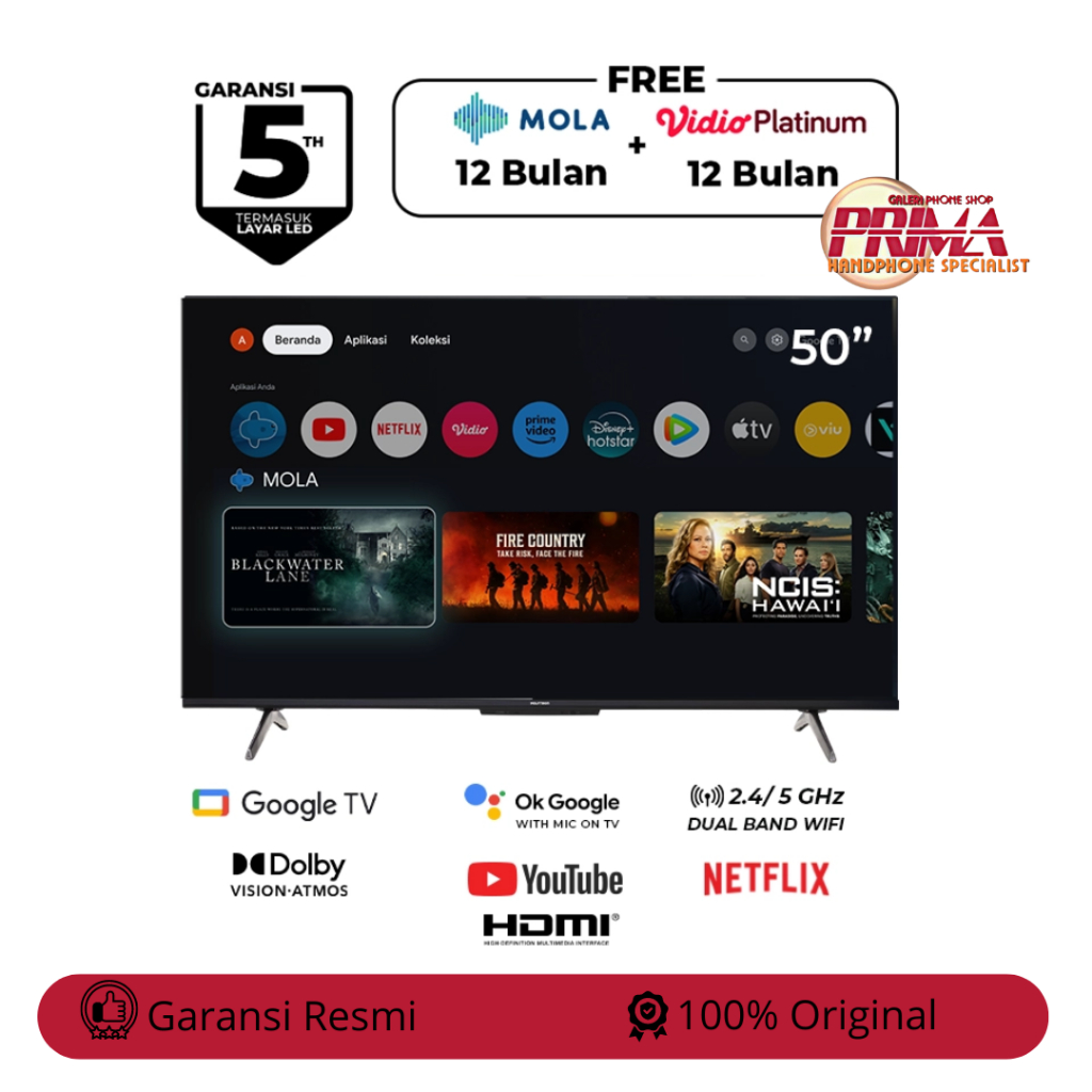 led tv polytron smart+ 50 inch PLD-50UV8959 (UHD)