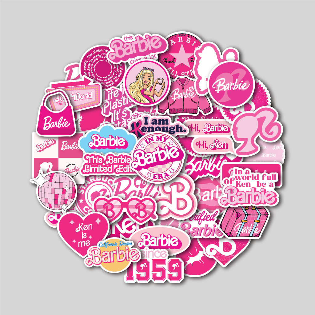 

STICKER PACK BARBIE WORLD | STICKER TUMBLER | STIKER LAPTOP KOPER HELM