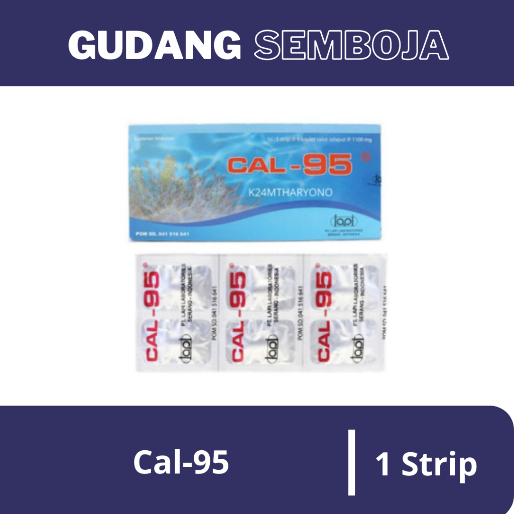 Cal 95 Strip Isi 6 Kaplet / Kalsium Ibu Hamil / Suplemen Ibu Hamil