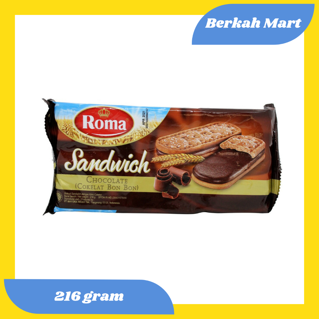 

ROMA SANDWICH RASA COKELAT - KEMASAN 216 GR