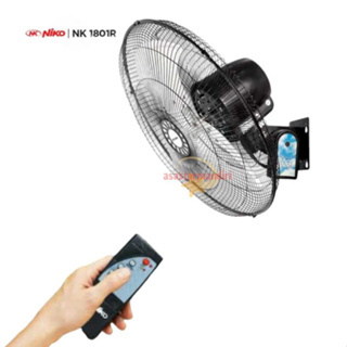 Kipas Angin Dinding Niko Remote 18" NK 1801R Wall Fan Industrial/Kipas angin besi dinding remote 18"