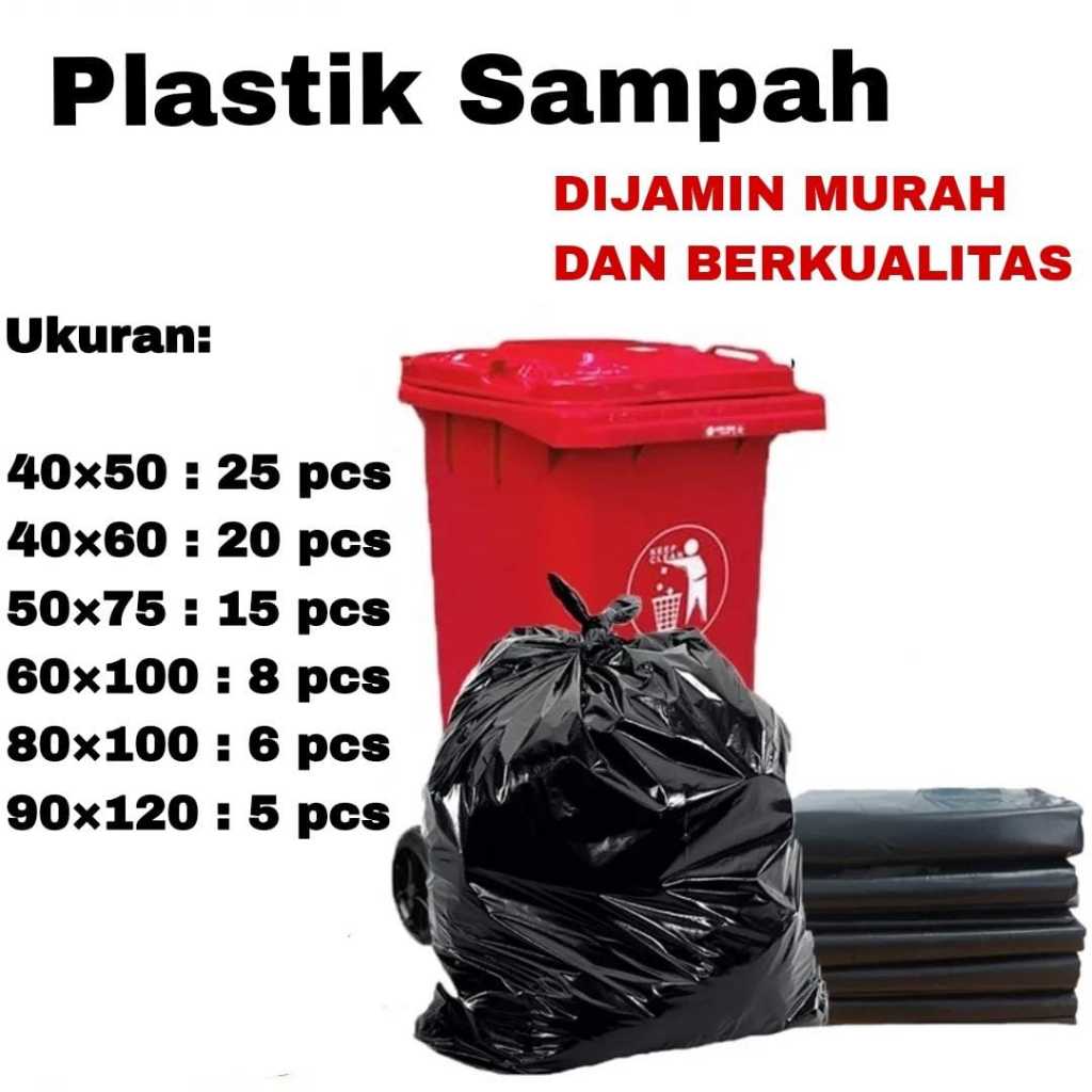 Plastik Sampah | Kantong Plastik Sampah Hitam | Plastik Packing Besar Uk. 40x50, 40x60, 50x75, 60x10