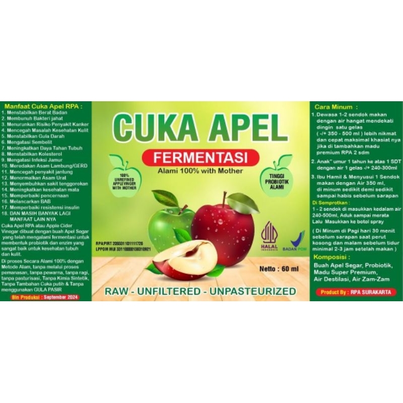

Cuka Apel 60 ml