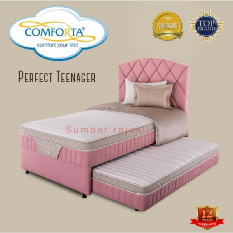 comforta perfect teenager 90 x 200 matras springbed fullset 90 kasur spring bed 90x200 full set 2in1