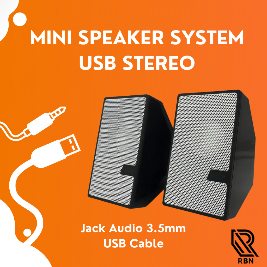 Mini Speaker Aktif Dual Stereo USB Audio Jack D7 KOne