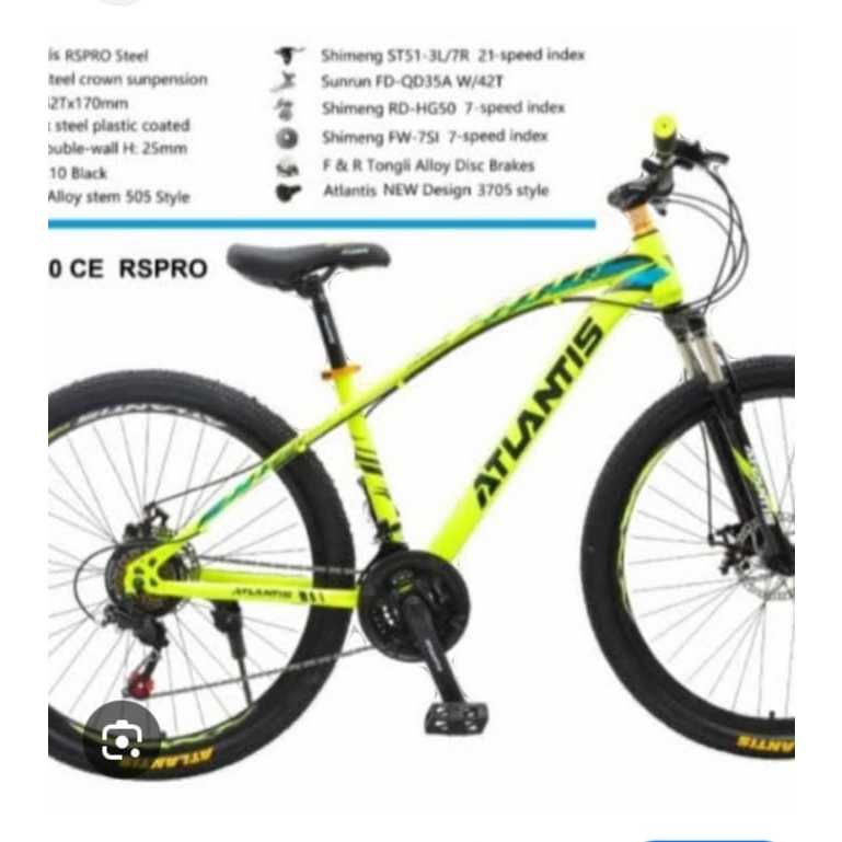 SEPEDA MTB ATLANTIS 730 SEPEDA GUNUNG ATLANTIS 21 SPEED SEPEDA MTB HARGA TERJANGKAU