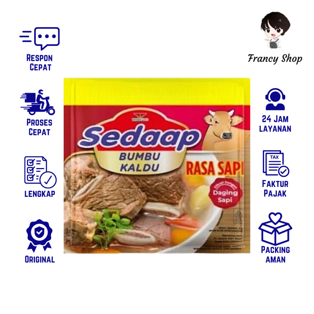 

Sedaap Bumbu Kaldu Sapi Sachet 9 Gr