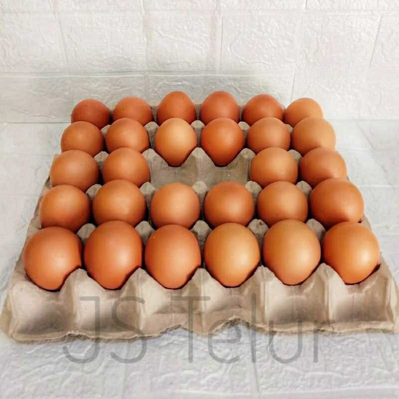 

TELUR AYAM NEGERI JUMBO FRESH 2KG (isi 28 butir) /butir (70-85gram)