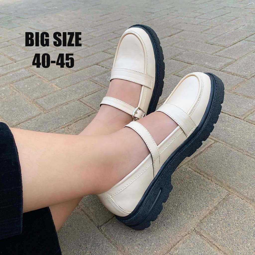 BIG SIZE - Sepatu Wanita Docmart Loafers Ukuran Besar Jumbo