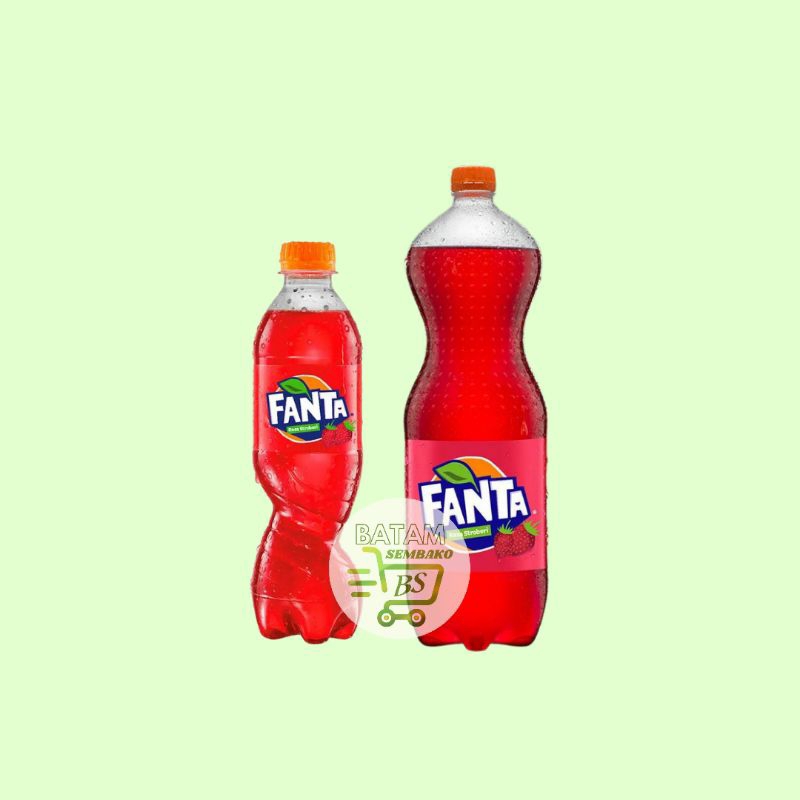 

Fanta Soft Drink Strawberry 390 mL dan 1 Liter