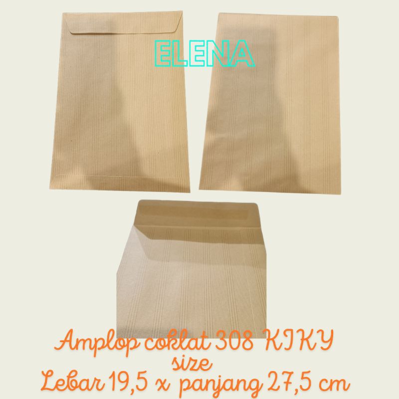 

amplop coklat kiky 125gr / amplop coklat kiky 308/amplop kesing