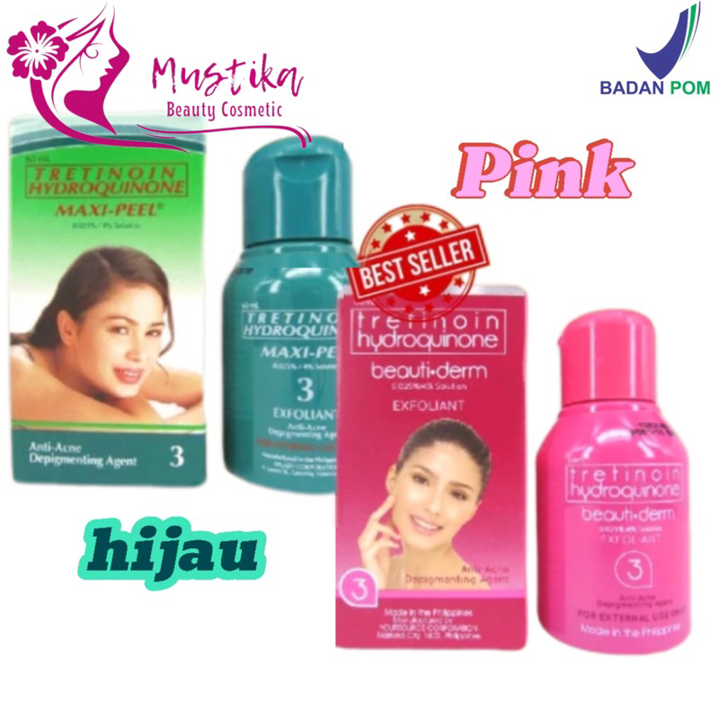 TONER MAXI-PEEL HIJAU DAN  PINK/Toner Maxipeel & PKW Beauti Derm Original 100%/TONER MAXI-PEEL ANTI 