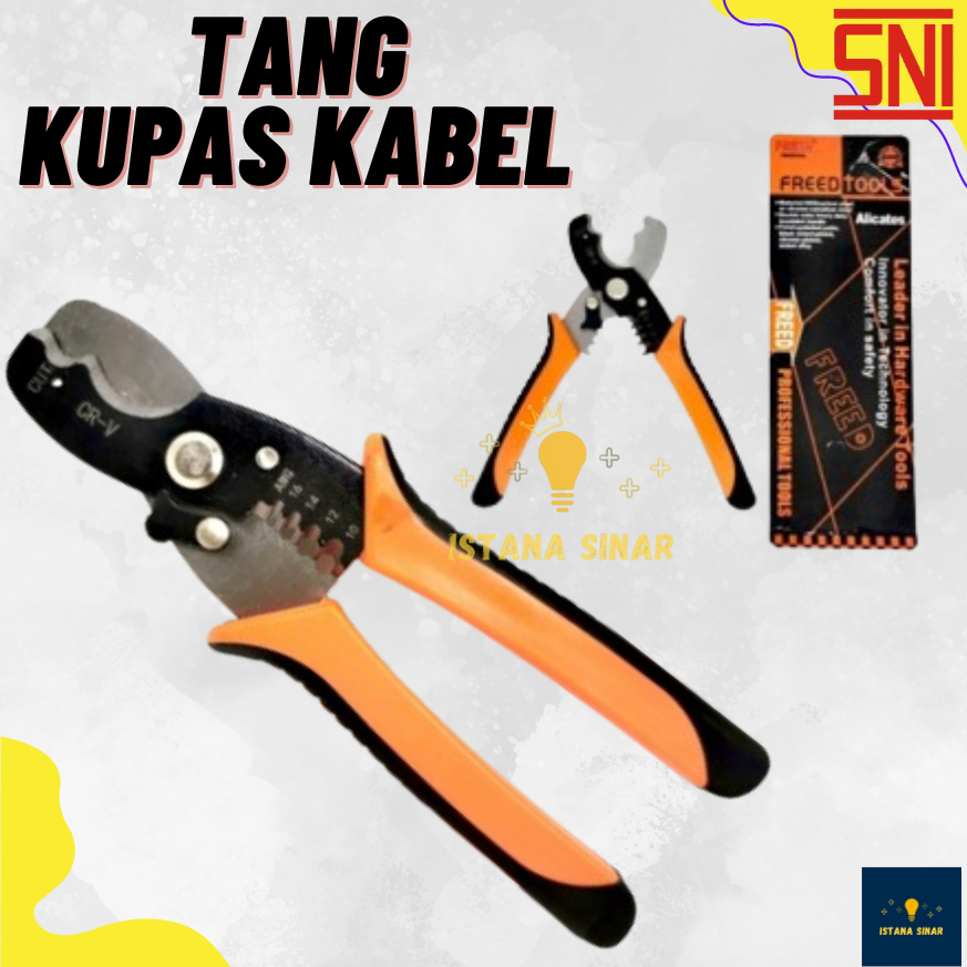 Tang Potong Kupas Kabel Listrik Kombinasi Tang Kupas Kabel Skun Multifungsi