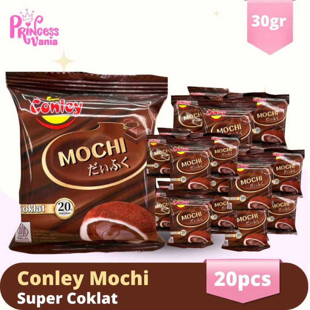 

20PCS CONLEY MOCHI SUPER COKLAT PREMIUM 30GR KEMASAN MINI KUE VIRAL