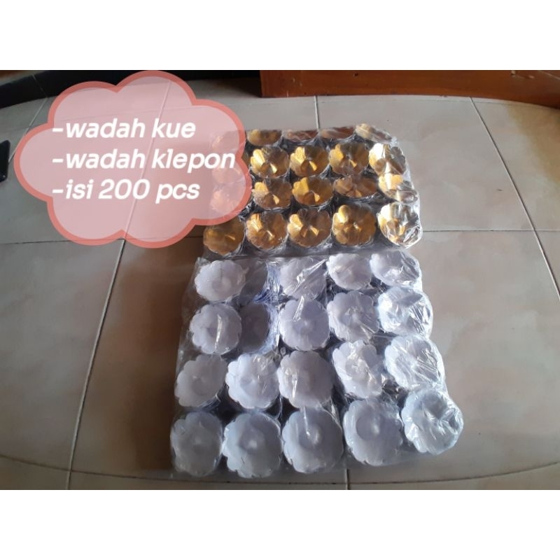 (isi 200 ) Wadah Kue / Wadah Klepon/ Lepek Kue/ Lepek Klepon
