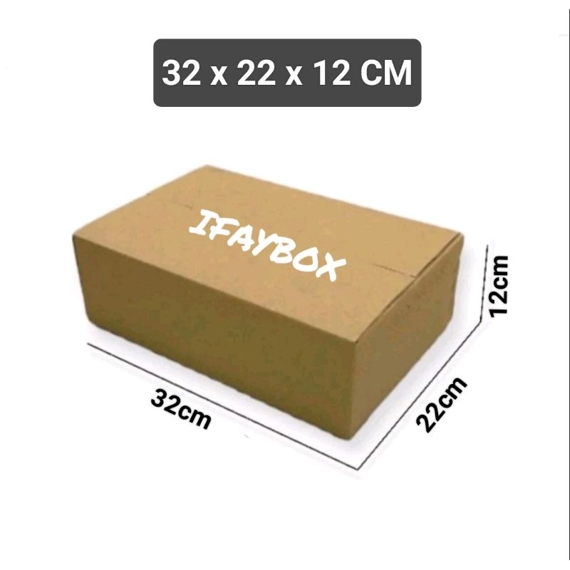 

Kardus box Uk. 32x22x12 cm single wall polos