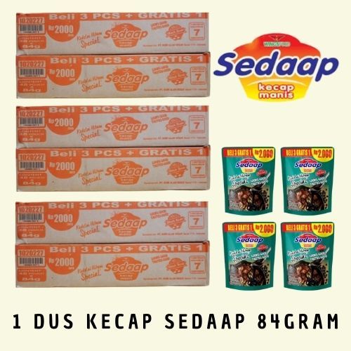

1 DUS KECAP MANIS SEDAAP UKURAN 84GRAM ISI 48PCS