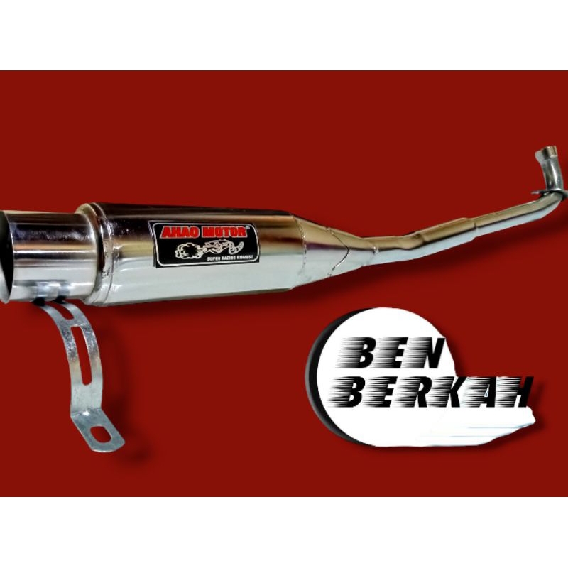 knalpot racing AHAU FULL CROME PNP JUPITER JUPITER Z VEGA VEGA R VEGA ZR SUPRA X GREEN LEGENDA SMASH