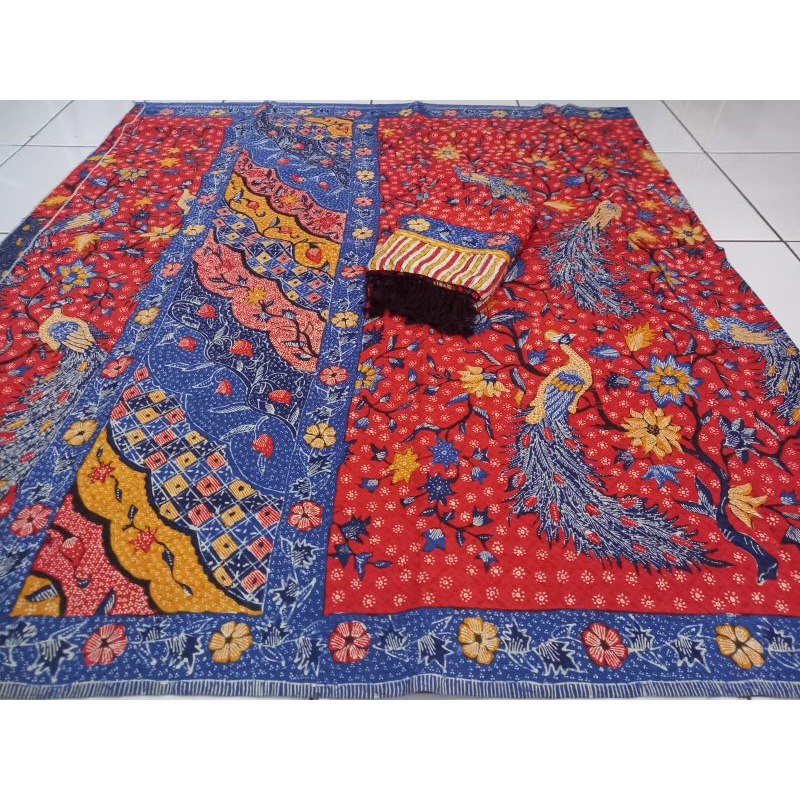 kain sarung + selendang batik sutra ATBM baron tulis