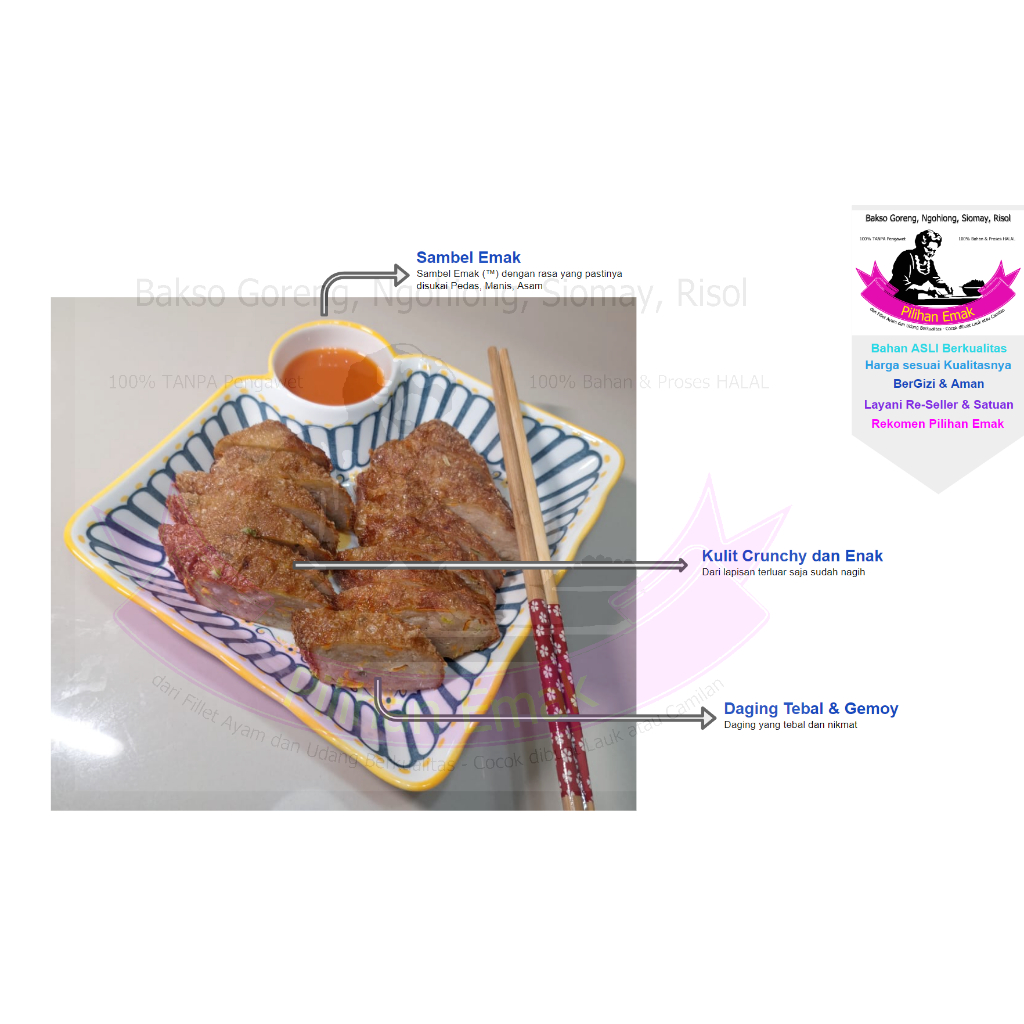 

Ngohiong / Ngoyang Ayam Merek Pilihan Emak