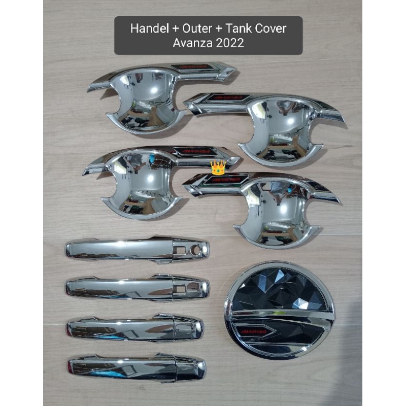 Paket Handel Outer Tank Cover Avanza Xenia 2022 crom / Cover handel Avanza Xenia 2022 / Outer Avanza