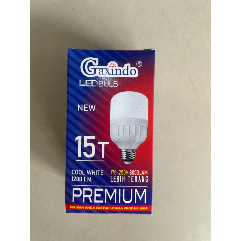 bohlam lampu LED GAXINDO 15 watt PREMIUM / LED BULB GAXINDO 15watt 170-250v / bola lampu 15watt