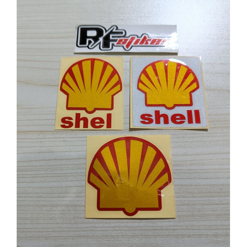 Stiker sticker SHELL cutting stiker motor helm