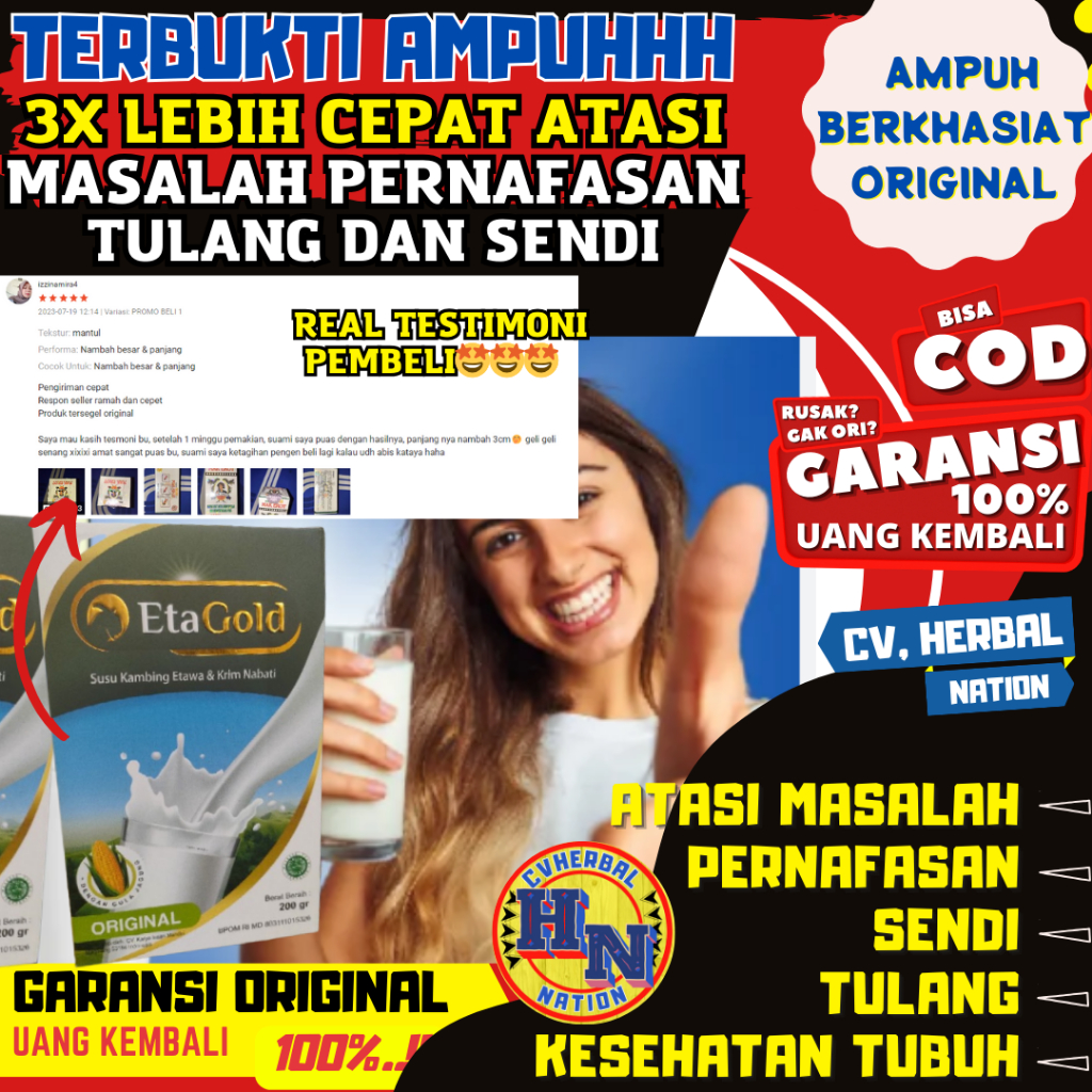 

[ORIGINAL] Susu Kambing Bubuk Provit Etawa Etawaku Platinum 5x Lebih Cepat Obati Masalah Pernafasan Tingkatkan Daya Tahan Imunitas Tubuh Jaga Kesehatan Kepadatan Tulang Isi 200gr Bpom original Ampuh Berkhasiat