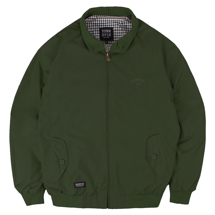 Rown Division Stockroom Harrington Jacket Green - Rowndvsn Jaket Harrington Lysias Hijau