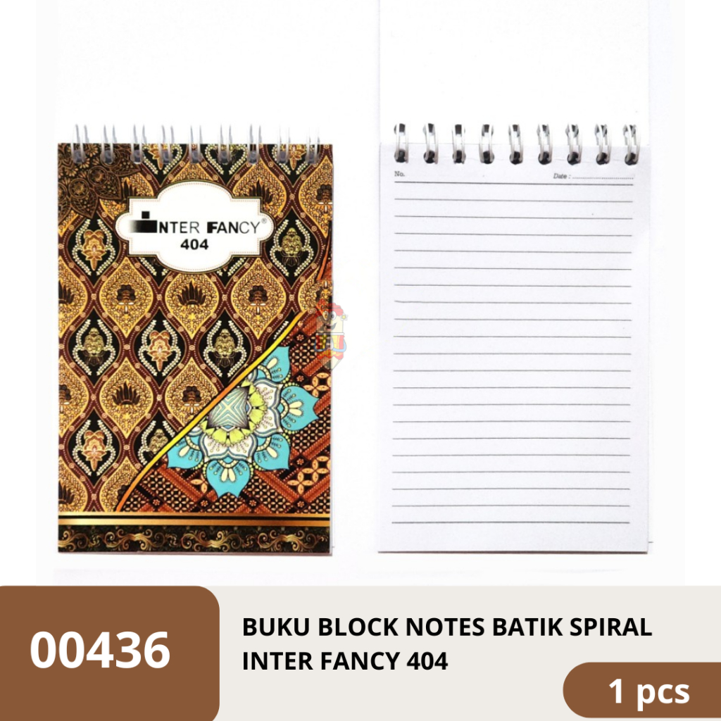 

Pocket Note / Block Note Spiral Inter Fancy IF-BNSB 404