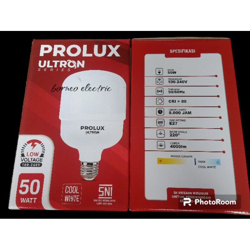 led capsul ultron / lampu ultron / bohlam lampu 50w putih