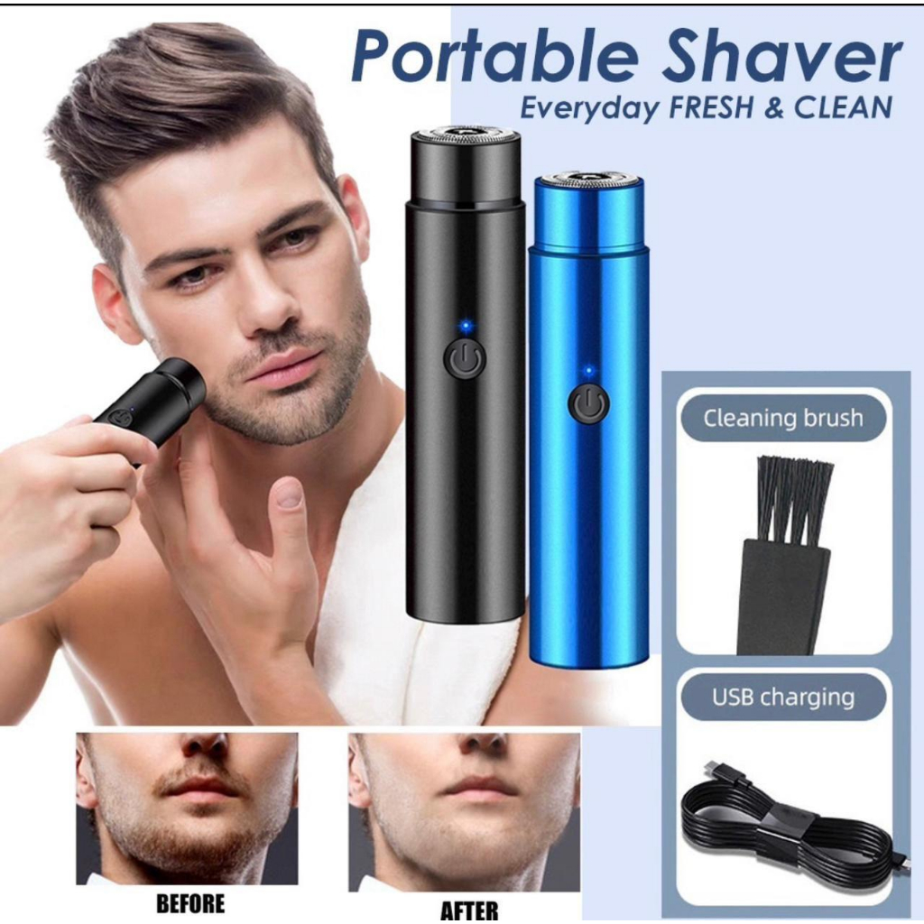 Shaver Mini Mesin Cukur Kumis Jenggot Elektrik Portable Mini / Alat Cukur Jenggot Elektrik Mini Port