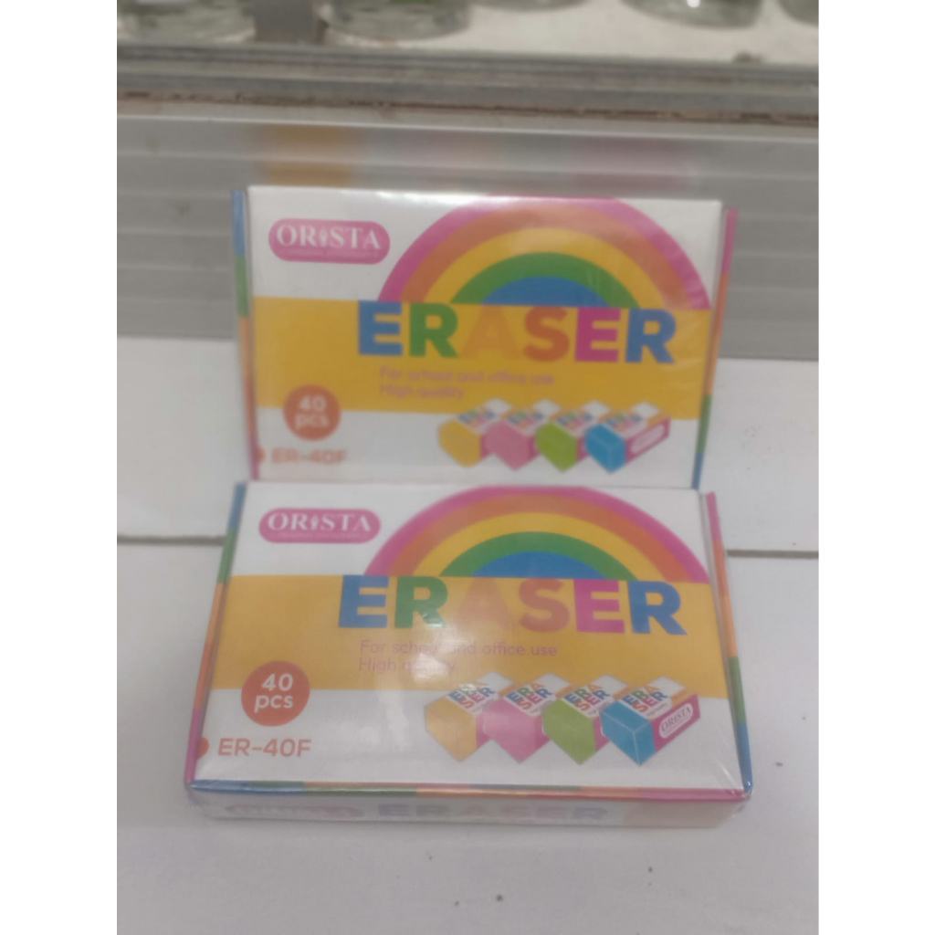

Peralatan Sekolah Peng Hapul Pencil Orista Eraser 1pak isi 40pcs 447g