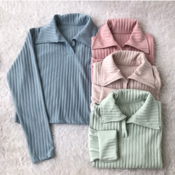 BAJU LENGAN PANJANG KERAH | HORNET CROP TOP