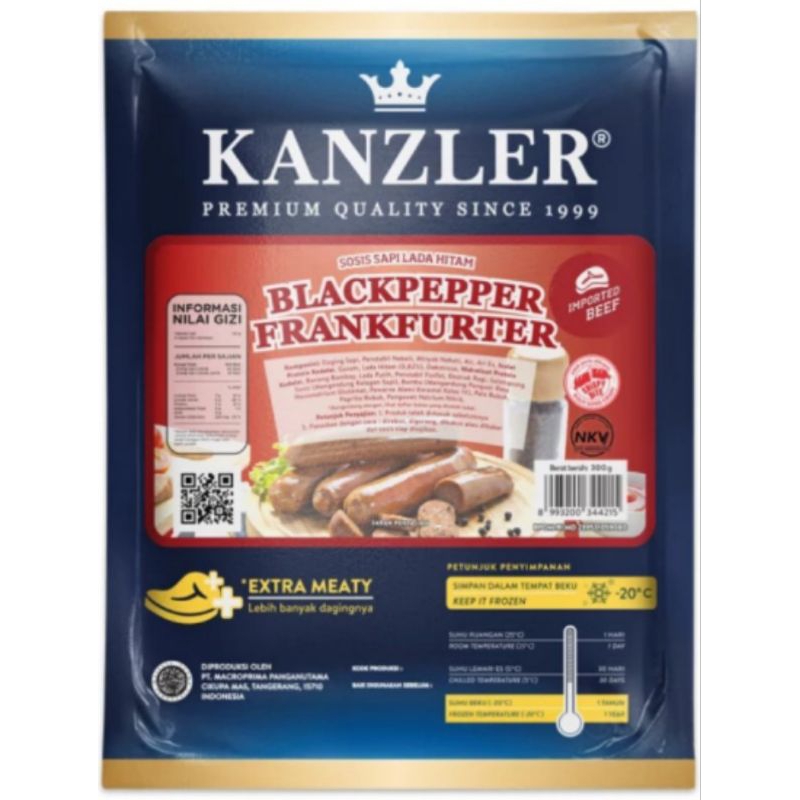 

KANZLER Blackpapper Frankfurter 300g