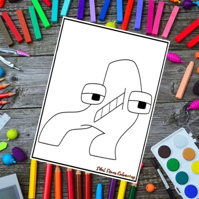 

Kertas Mewarnai Gambar Anak Seri Alphabet Lore A to Z 26 Lembar