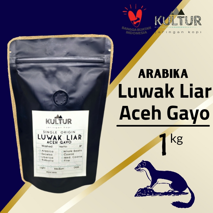 

COFFEE BEAN BIJI KOPI ARABIKA LUWAK LIAR ACEH GAYO 1 KG